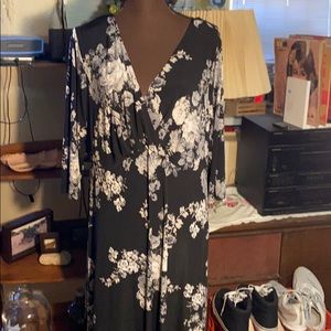 MSK women faux wrap  midi dress SZ 2X